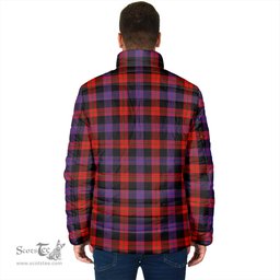 Scottish Broun Modern Clan Crest Tartan Padded Jacket with Family Crest - Tartan Plaid Jacket ScotsTee Shop - Tartan Plaid - scotstee.com