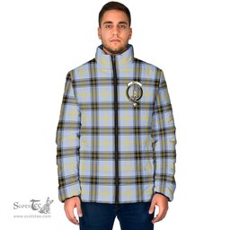 Scottish Bell Clan Crest Tartan Padded Jacket with Family Crest - Tartan Plaid Jacket ScotsTee Shop - Tartan Plaid - scotstee.com