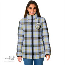 Scottish Bell Clan Crest Tartan Padded Jacket with Family Crest - Tartan Plaid Jacket ScotsTee Shop - Tartan Plaid - scotstee.com
