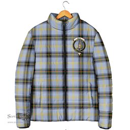 Scottish Bell Clan Crest Tartan Padded Jacket with Family Crest - Tartan Plaid Jacket ScotsTee Shop - Tartan Plaid - scotstee.com