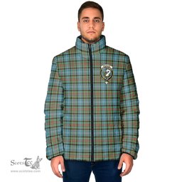 Scottish Brisbane modern Clan Crest Tartan Padded Jacket with Family Crest - Tartan Plaid Jacket ScotsTee Shop - Tartan Plaid - scotstee.com