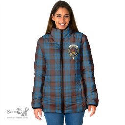 Scottish Cameron Hunting Clan Crest Tartan Padded Jacket with Family Crest - Tartan Plaid Jacket ScotsTee Shop - Tartan Plaid - scotstee.com