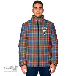 Scottish Bethune Clan Crest Tartan Padded Jacket with Family Crest - Tartan Plaid Jacket ScotsTee Shop - Tartan Plaid - scotstee.com