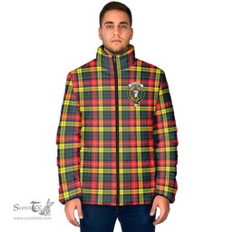 Scottish Buchanan Modern Clan Crest Tartan Padded Jacket with Family Crest - Tartan Plaid Jacket ScotsTee Shop - Tartan Plaid - scotstee.com