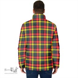 Scottish Buchanan Modern Clan Crest Tartan Padded Jacket with Family Crest - Tartan Plaid Jacket ScotsTee Shop - Tartan Plaid - scotstee.com