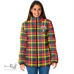 Scottish Buchanan Modern Clan Crest Tartan Padded Jacket with Family Crest - Tartan Plaid Jacket ScotsTee Shop - Tartan Plaid - scotstee.com