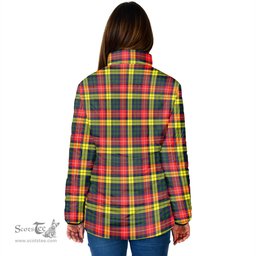 Scottish Buchanan Modern Clan Crest Tartan Padded Jacket with Family Crest - Tartan Plaid Jacket ScotsTee Shop - Tartan Plaid - scotstee.com