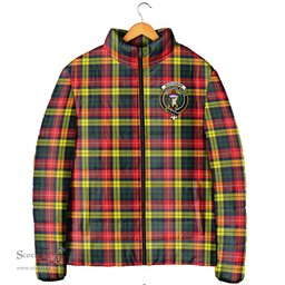 Scottish Buchanan Modern Clan Crest Tartan Padded Jacket with Family Crest - Tartan Plaid Jacket ScotsTee Shop - Tartan Plaid - scotstee.com