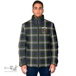 Scottish Blair Dress Clan Crest Tartan Padded Jacket with Family Crest - Tartan Plaid Jacket ScotsTee Shop - Tartan Plaid - scotstee.com