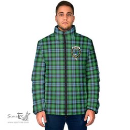 Scottish Arbuthnot Ancient Clan Crest Tartan Padded Jacket with Family Crest - Tartan Plaid Jacket ScotsTee Shop - Tartan Plaid - scotstee.com