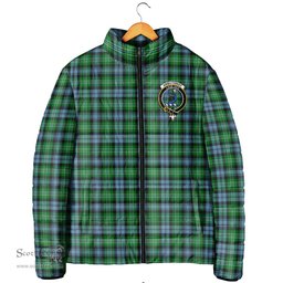 Scottish Arbuthnot Ancient Clan Crest Tartan Padded Jacket with Family Crest - Tartan Plaid Jacket ScotsTee Shop - Tartan Plaid - scotstee.com