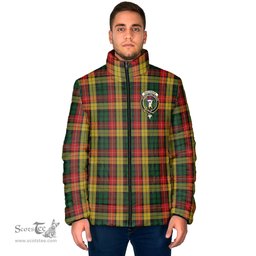 Scottish Buchanan Clan Crest Tartan Padded Jacket with Family Crest - Tartan Plaid Jacket ScotsTee Shop - Tartan Plaid - scotstee.com
