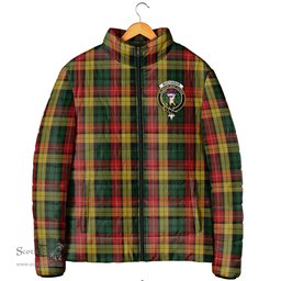 Scottish Buchanan Clan Crest Tartan Padded Jacket with Family Crest - Tartan Plaid Jacket ScotsTee Shop - Tartan Plaid - scotstee.com