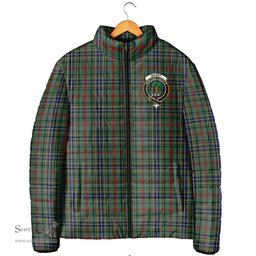 Scottish Bisset Clan Crest Tartan Padded Jacket with Family Crest - Tartan Plaid Jacket ScotsTee Shop - Tartan Plaid - scotstee.com