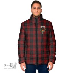 Scottish Cameron Black and Red Clan Crest Tartan Padded Jacket with Family Crest - Tartan Plaid Jacket ScotsTee Shop - Tartan Plaid - scotstee.com