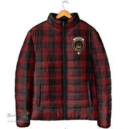 Scottish Cameron Black and Red Clan Crest Tartan Padded Jacket with Family Crest - Tartan Plaid Jacket ScotsTee Shop - Tartan Plaid - scotstee.com