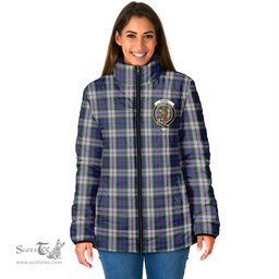 Scottish Baird Dress Clan Crest Tartan Padded Jacket with Family Crest - Tartan Plaid Jacket ScotsTee Shop - Tartan Plaid - scotstee.com