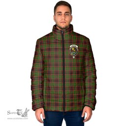 Scottish Buchan Modern Clan Crest Tartan Padded Jacket with Family Crest - Tartan Plaid Jacket ScotsTee Shop - Tartan Plaid - scotstee.com
