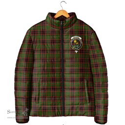 Scottish Buchan Modern Clan Crest Tartan Padded Jacket with Family Crest - Tartan Plaid Jacket ScotsTee Shop - Tartan Plaid - scotstee.com