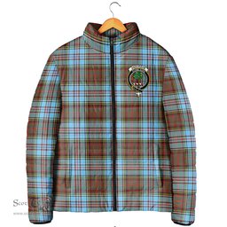 Scottish Anderson Ancient Clan Crest Tartan Padded Jacket with Family Crest - Tartan Plaid Jacket ScotsTee Shop - Tartan Plaid - scotstee.com