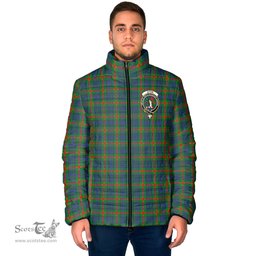 Scottish Aiton Clan Crest Tartan Padded Jacket with Family Crest - Tartan Plaid Jacket ScotsTee Shop - Tartan Plaid - scotstee.com