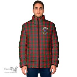 Scottish Bruce Old Clan Crest Tartan Padded Jacket with Family Crest - Tartan Plaid Jacket ScotsTee Shop - Tartan Plaid - scotstee.com