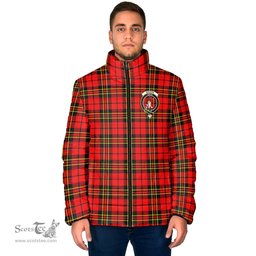 Scottish Brodie Modern Clan Crest Tartan Padded Jacket with Family Crest - Tartan Plaid Jacket ScotsTee Shop - Tartan Plaid - scotstee.com