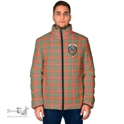 Scottish Bruce Ancient Clan Crest Tartan Padded Jacket with Family Crest - Tartan Plaid Jacket ScotsTee Shop - Tartan Plaid - scotstee.com