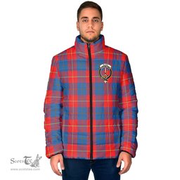 Scottish Blane Clan Crest Tartan Padded Jacket with Family Crest - Tartan Plaid Jacket ScotsTee Shop - Tartan Plaid - scotstee.com