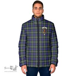 Scottish Baird Modern Clan Crest Tartan Padded Jacket with Family Crest - Tartan Plaid Jacket ScotsTee Shop - Tartan Plaid - scotstee.com