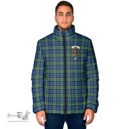 Scottish Baird Ancient Clan Crest Tartan Padded Jacket with Family Crest - Tartan Plaid Jacket ScotsTee Shop - Tartan Plaid - scotstee.com