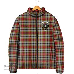 Scottish Buchanan Old Dress Clan Crest Tartan Padded Jacket with Family Crest - Tartan Plaid Jacket ScotsTee Shop - Tartan Plaid - scotstee.com