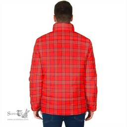 Scottish Burnett Modern Clan Crest Tartan Padded Jacket with Family Crest - Tartan Plaid Jacket ScotsTee Shop - Tartan Plaid - scotstee.com