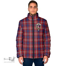 Scottish Ainslie Clan Crest Tartan Padded Jacket with Family Crest - Tartan Plaid Jacket ScotsTee Shop - Tartan Plaid - scotstee.com