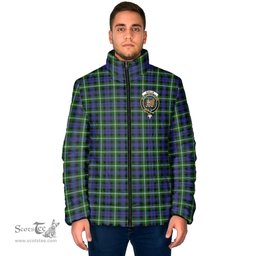 Scottish Baillie Modern Clan Crest Tartan Padded Jacket with Family Crest - Tartan Plaid Jacket ScotsTee Shop - Tartan Plaid - scotstee.com