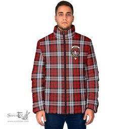 Scottish Brodie Dress Clan Crest Tartan Padded Jacket with Family Crest - Tartan Plaid Jacket ScotsTee Shop - Tartan Plaid - scotstee.com