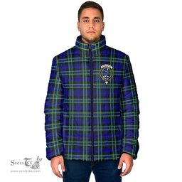 Scottish Arbuthnot Modern Clan Crest Tartan Padded Jacket with Family Crest - Tartan Plaid Jacket ScotsTee Shop - Tartan Plaid - scotstee.com