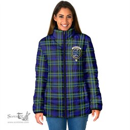 Scottish Arbuthnot Modern Clan Crest Tartan Padded Jacket with Family Crest - Tartan Plaid Jacket ScotsTee Shop - Tartan Plaid - scotstee.com