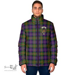 Scottish Cameron of Erracht Modern Clan Crest Tartan Padded Jacket with Family Crest - Tartan Plaid Jacket ScotsTee Shop - Tartan Plaid - scotstee.com