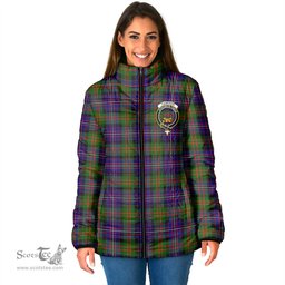 Scottish Cameron of Erracht Modern Clan Crest Tartan Padded Jacket with Family Crest - Tartan Plaid Jacket ScotsTee Shop - Tartan Plaid - scotstee.com