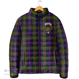 Scottish Cameron of Erracht Modern Clan Crest Tartan Padded Jacket with Family Crest - Tartan Plaid Jacket ScotsTee Shop - Tartan Plaid - scotstee.com