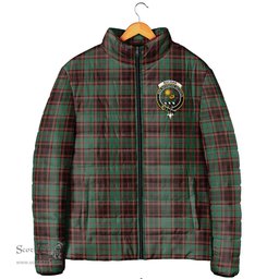 Scottish Buchan Ancient Clan Crest Tartan Padded Jacket with Family Crest - Tartan Plaid Jacket ScotsTee Shop - Tartan Plaid - scotstee.com