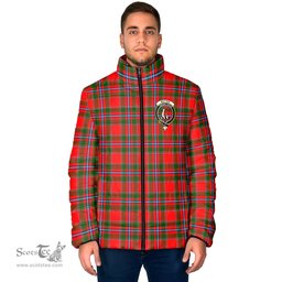 Scottish Butter Clan Crest Tartan Padded Jacket with Family Crest - Tartan Plaid Jacket ScotsTee Shop - Tartan Plaid - scotstee.com