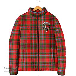 Scottish Butter Clan Crest Tartan Padded Jacket with Family Crest - Tartan Plaid Jacket ScotsTee Shop - Tartan Plaid - scotstee.com