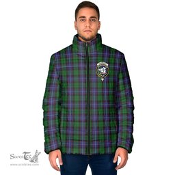 Scottish Galbraith Clan Crest Tartan Padded Jacket with Family Crest - Tartan Plaid Jacket ScotsTee Shop - Tartan Plaid - scotstee.com