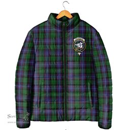 Scottish Galbraith Clan Crest Tartan Padded Jacket with Family Crest - Tartan Plaid Jacket ScotsTee Shop - Tartan Plaid - scotstee.com