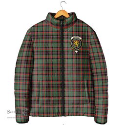 Scottish Cumming Hunting Ancient Clan Crest Tartan Padded Jacket with Family Crest - Tartan Plaid Jacket ScotsTee Shop - Tartan Plaid - scotstee.com