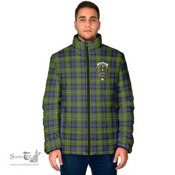 Scottish Ferguson Modern Clan Crest Tartan Padded Jacket with Family Crest - Tartan Plaid Jacket ScotsTee Shop - Tartan Plaid - scotstee.com