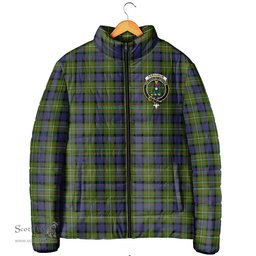 Scottish Ferguson Modern Clan Crest Tartan Padded Jacket with Family Crest - Tartan Plaid Jacket ScotsTee Shop - Tartan Plaid - scotstee.com