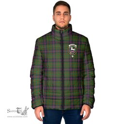 Scottish Cochrane Clan Crest Tartan Padded Jacket with Family Crest - Tartan Plaid Jacket ScotsTee Shop - Tartan Plaid - scotstee.com